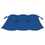 Sillas de jardín 2 uds madera maciza de teca con cojines azules de vidaXL, Sillas de jardín - Ref: Foro24-3062755, Precio: 30...