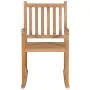 Solid Teak Wood Rocking Chair with Cream White Cushion by vidaXL, Garden chairs - Ref: Foro24-3062774, Price: 163,14 €, Disco...