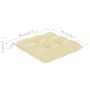 Silla mecedora de madera maciza de teca con cojín blanco crema