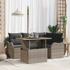 Conjunto de sofá de jardín Manual 5 pcs Gris 100 x 55 x 73 cm