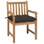 Gartenstühle 2 Stück Teakholz mit grauen Taupe-Kissen von vidaXL, Gartenstühle - Ref: Foro24-3062753, Preis: 314,58 €, Rabatt: %