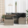 Conjunto de sofá de jardín Manual 5 pcs Gris 100 x 55 x 73 cm