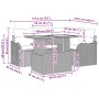 Conjunto de sofá de jardín Manual 5 pcs Gris 100 x 55 x 73 cm
