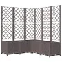 Planter with brown PP trellis 120x120x136 cm by vidaXL, Pots and planters - Ref: Foro24-318267, Price: 212,08 €, Discount: %