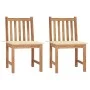 Gartenstühle 2 Einheiten aus massivem Teakholz mit Kissen von vidaXL, Gartenstühle - Ref: Foro24-3062918, Preis: 225,70 €, Ra...