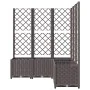 Planter with brown PP trellis 120x120x136 cm by vidaXL, Pots and planters - Ref: Foro24-318267, Price: 212,08 €, Discount: %