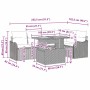 Conjunto de sofá de jardín Manual 6 pcs Gris 100 x 55 x 73 cm