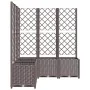 Planter with brown PP trellis 120x120x136 cm by vidaXL, Pots and planters - Ref: Foro24-318267, Price: 212,08 €, Discount: %