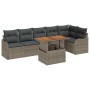 Conjunto de sofá de jardín Manual 7 pcs Gris 100 x 55 x 73 cm
