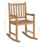 Silla mecedora de madera maciza de teca con cojín azul claro de vidaXL, Sillas de jardín - Ref: Foro24-3062776, Precio: 158,2...