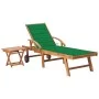 Liegestuhl mit Tisch und Kissen aus massivem Teakholz. von vidaXL, Liegen - Ref: Foro24-3063026, Preis: 314,78 €, Rabatt: %