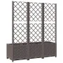 Planter with brown PP trellis 120x40x136 cm by vidaXL, Pots and planters - Ref: Foro24-318263, Price: 106,24 €, Discount: %