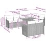 Conjunto de sofá de jardín Manual 9 pcs Gris 100 x 55 x 73 cm