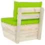 Central sofa made of garden pallets with impregnated fir wood cushions by vidaXL, Modular outdoor sofas - Ref: Foro24-3063371...