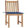 Gartenstühle 2 Einheiten aus massivem Teakholz mit Kissen von vidaXL, Gartenstühle - Ref: Foro24-3062926, Preis: 228,80 €, Ra...