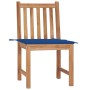 Gartenstühle 2 Einheiten aus massivem Teakholz mit Kissen von vidaXL, Gartenstühle - Ref: Foro24-3062926, Preis: 232,07 €, Ra...