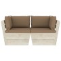 2-Sitzer-Gartensofa aus Paletten mit Kissen aus Tannenholz von vidaXL, Gartensets - Ref: Foro24-3063392, Preis: 224,30 €, Rab...