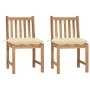 Gartenstühle, 2 Stück Massivholz aus Teakholz mit Kissen von vidaXL, Gartenstühle - Ref: Foro24-3062933, Preis: 231,21 €, Rab...
