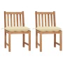 Gartenstühle, 2 Stück Massivholz aus Teakholz mit Kissen von vidaXL, Gartenstühle - Ref: Foro24-3062933, Preis: 239,39 €, Rab...
