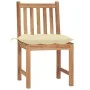 Gartenstühle, 2 Stück Massivholz aus Teakholz mit Kissen von vidaXL, Gartenstühle - Ref: Foro24-3062933, Preis: 231,21 €, Rab...