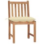 Gartenstühle, 2 Stück Massivholz aus Teakholz mit Kissen von vidaXL, Gartenstühle - Ref: Foro24-3062933, Preis: 239,39 €, Rab...