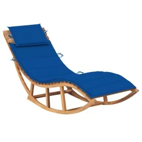 Schaukelstuhl-Liege mit massivem Teakholz und Kissen. von vidaXL, Liegen - Ref: Foro24-3063343, Preis: 342,18 €, Rabatt: %