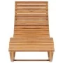 Tumbona mecedora con cojín madera maciza de teca de vidaXL, Tumbonas - Ref: Foro24-3063343, Precio: 344,31 €, Descuento: %