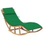 Rocking lounger with solid teak wood cushion by vidaXL, Loungers - Ref: Foro24-3063338, Price: 342,18 €, Discount: %