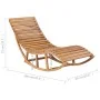 Rocking lounger with solid teak wood cushion by vidaXL, Loungers - Ref: Foro24-3063338, Price: 342,18 €, Discount: %