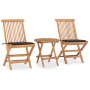 Klappbare Garten-Essgruppe mit 3-teiligen Kissen aus Teakholz von vidaXL, Gartensets - Ref: Foro24-3063179, Preis: 169,42 €, ...