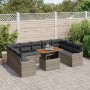 Conjunto de sofá de jardín Manual 10 pcs Gris 100 x 55 x 73 cm