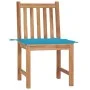 Gartenstühle 2 Einheiten aus massivem Teakholz mit Kissen von vidaXL, Gartenstühle - Ref: Foro24-3062920, Preis: 225,29 €, Ra...