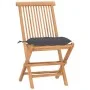 Klappbare Garten-Essgruppe mit 3-teiligen Kissen aus Teakholz von vidaXL, Gartensets - Ref: Foro24-3063213, Preis: 161,54 €, ...