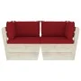 2-Sitzer-Gartensofa aus Paletten mit Kissen aus Tannenholz von vidaXL, Gartensets - Ref: Foro24-3063393, Preis: 181,97 €, Rab...