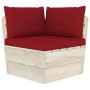 2-seater garden pallet sofa with fir wood cushions by vidaXL, Garden sets - Ref: Foro24-3063393, Price: 185,42 €, Discount: %