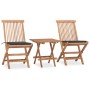 Klappbare Garten-Essgruppe mit 3-teiligen Kissen aus Teakholz von vidaXL, Gartensets - Ref: Foro24-3063198, Preis: 171,61 €, ...