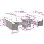 Conjunto de sofá de jardín 11 pcs Gris 100 x 55 x 73 cm