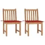 Sillas de jardín 2 unidades madera maciza de teca con cojines de vidaXL, Sillas de jardín - Ref: Foro24-3062922, Precio: 249,...