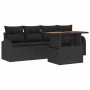 Conjunto de sofá de jardín Manual 5 pcs Negro 100 x 55 x 73 cm