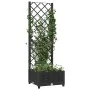 Planter with black PP trellis 40x40x121.5 cm by vidaXL, Pots and planters - Ref: Foro24-318268, Price: 39,31 €, Discount: %