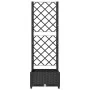 Planter with black PP trellis 40x40x121.5 cm by vidaXL, Pots and planters - Ref: Foro24-318268, Price: 39,31 €, Discount: %