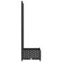 Planter with black PP trellis 40x40x121.5 cm by vidaXL, Pots and planters - Ref: Foro24-318268, Price: 39,31 €, Discount: %