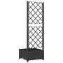 Planter with black PP trellis 40x40x121.5 cm by vidaXL, Pots and planters - Ref: Foro24-318268, Price: 39,31 €, Discount: %