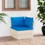 Corner sofa made of garden pallets with impregnated fir cushions by vidaXL, Modular outdoor sofas - Ref: Foro24-3063352, Pric...