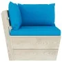 Corner sofa made of garden pallets with impregnated fir cushions by vidaXL, Modular outdoor sofas - Ref: Foro24-3063352, Pric...
