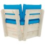 Corner sofa made of garden pallets with impregnated fir cushions by vidaXL, Modular outdoor sofas - Ref: Foro24-3063352, Pric...