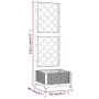 Planter with black PP trellis 40x40x121.5 cm by vidaXL, Pots and planters - Ref: Foro24-318268, Price: 39,31 €, Discount: %