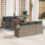 Conjunto de sofá de jardín 7 pcs Gris 100 x 55 x 73 cm