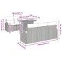 Conjunto de sofá de jardín 7 pcs Gris 100 x 55 x 73 cm