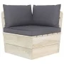 2-seater garden pallet sofa with fir wood cushions by vidaXL, Garden sets - Ref: Foro24-3063384, Price: 180,68 €, Discount: %
